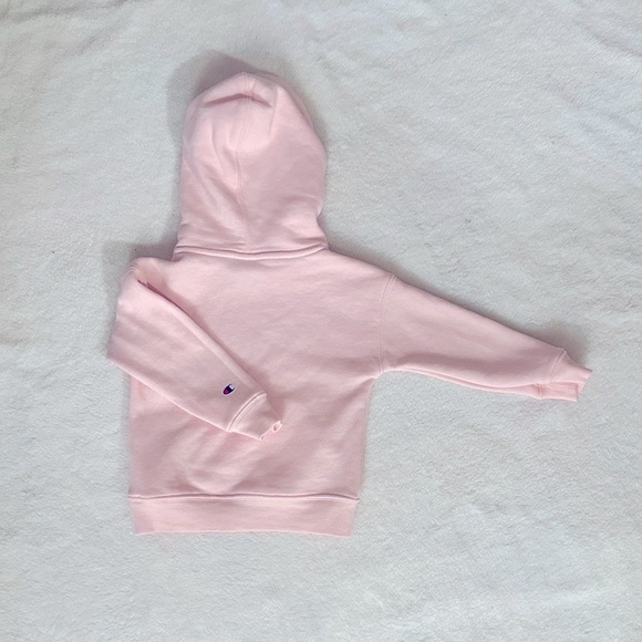 CHAMPION Pink Pullover Hoodie SIZE 2T Pastel Gift Warm Weather Cold Cozy Sporty - Picture 2 of 2